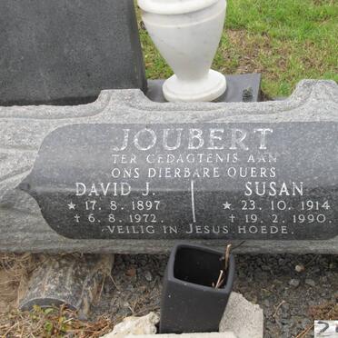 JOUBERT David J. 1897-1972 &amp; Susan 1914-1990