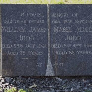 JUDD William James -1940 &amp; Mabel Alice -1960