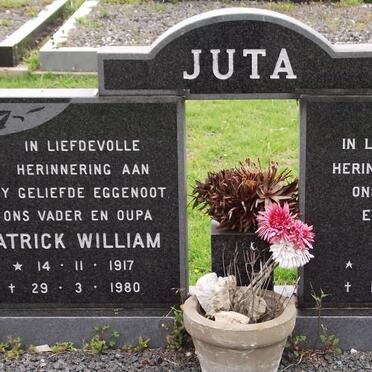 JUTA Patrick William 1917-1980 &amp; Iris VERMAAK 1933-2002