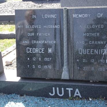 JUTA George M. 1907-1976 &amp; A.E. 1908-1983