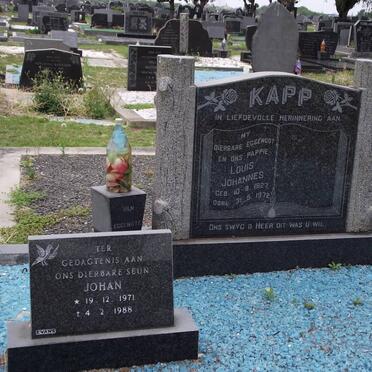 KAPP Louis Johannes 1927-1972 :: KAPP Johan 1971-1988