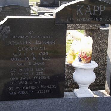 KAPP Johannes Jacobus Coenraad 1936-1967