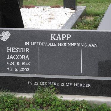 KAPP Hester Jacoba 1946-2002
