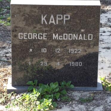 KAPP George McDonald 1922-1980