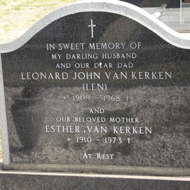 KERKEN Leonard John, van 1909-1968 &amp; Esther 1910-1973