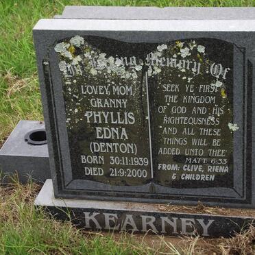 KEARNEY Phyllis Edna nee DENTON 1939-2000