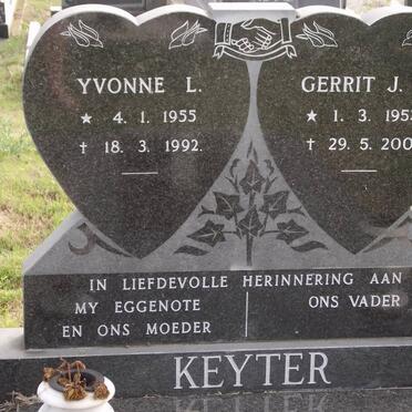KEYTER Gerrit J.P. 1953-2007 &amp; Yvonne L. 1955-1992