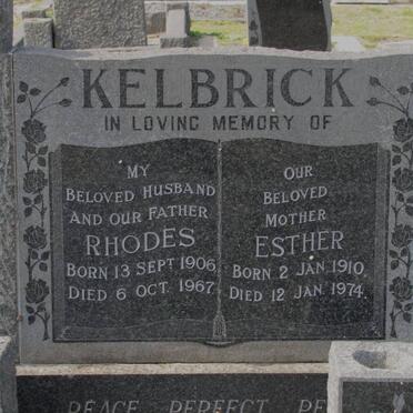 KELBRICK Rhodes 1906-1967 &amp; Esther 1910-1974