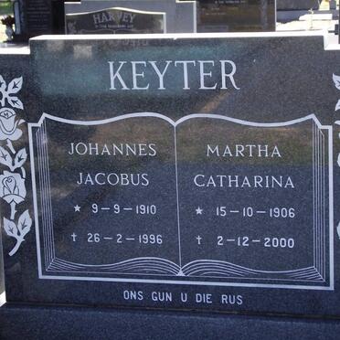 KEYTER Johannes Jacobus 1910-1996 &amp; Martha Catharina 1906-2000