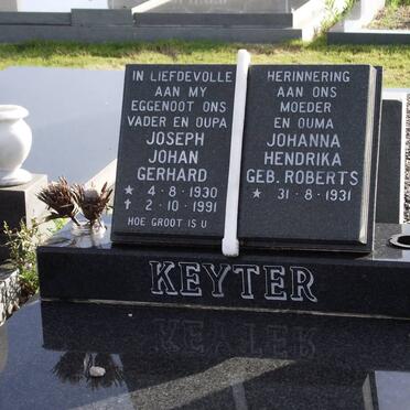 KEYTER Joseph Johan Gerhard 1930-1991 &amp; Johanna Hendrika ROBERTS 1931-