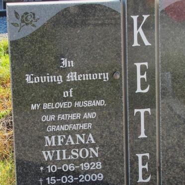 KETE Mfana Wilson 1928-2009