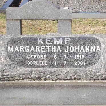 KEMP Margaretha Johanna 1918-2003