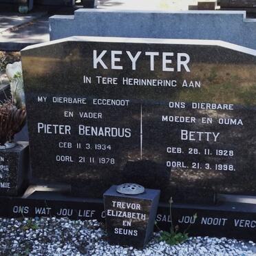 KEYTER Pieter Bernardus 1934-1978 &amp; Betty 1928-1998