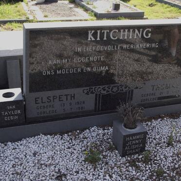 KITCHING Thomas 1925- &amp; Elspeth 1928-1981