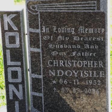 KOLONI Christopher Ndoyisile 1952-2006