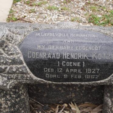 KOTZE Coenraad Hendrik 1927-1962
