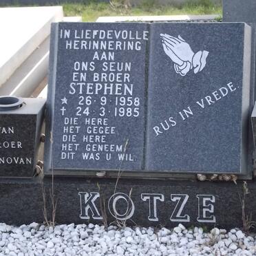 KOTZE Stephen 1958-1985