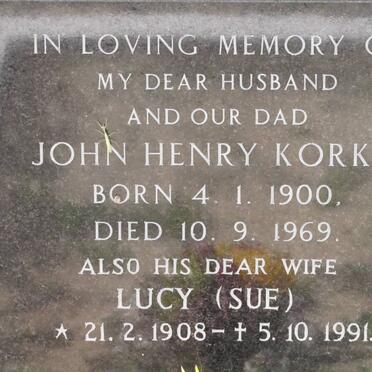 KORKIE John Henry 1900-1969 &amp; Lucy 1908-1991