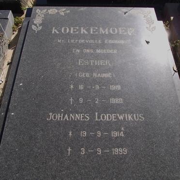 KOEKEMOER Johannes Lodewikus 1914-1999 &amp; Esther NAUDE 1919-1980