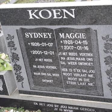KOEN Sydney 1926-2001 &amp; Maggie 1928-2007