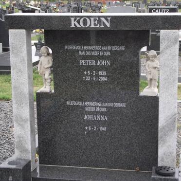 KOEN Peter John 1939-2004 &amp; Johanna 1941-