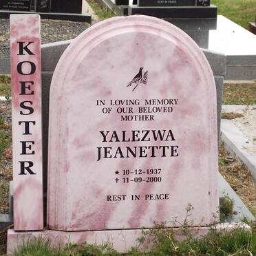 KOESTER Yalezwa Jeanette 1937-2000