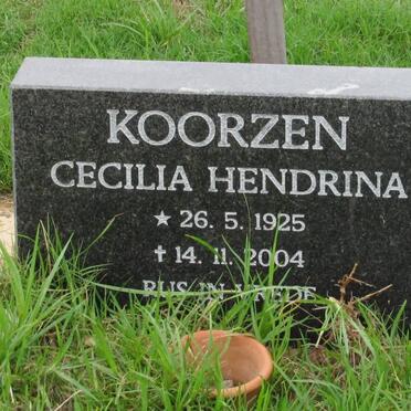 KOORZEN Cecilia Hendrina 1925-2004
