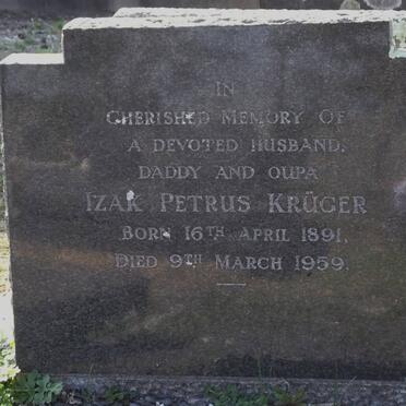 KRUGER Izak Petrus 1891-1959