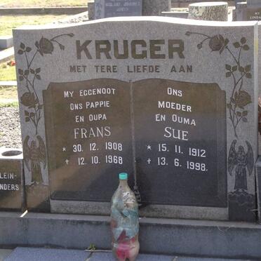 KRUGER Frans 1908-1968 &amp; Sue 1912-1998