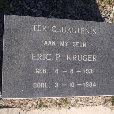 KRUGER Eric P. 1931-1984