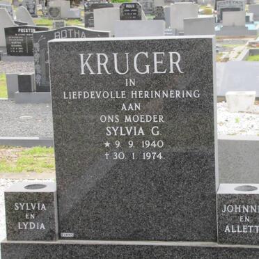 KRUGER Sylvia G. 1940-1974
