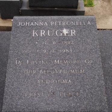 KRUGER Johanna Petronella 1892-1983
