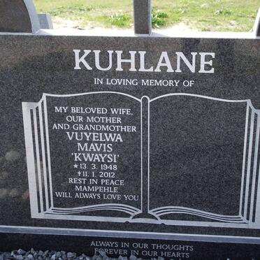 KUHLANE Vuyelwa Mavis 1948-2012