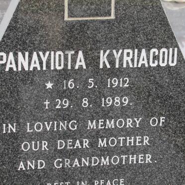 KYRIACOU Panayiota  1912-1989