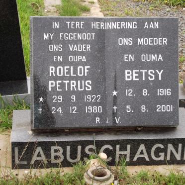 LABUSCHAGNE Roelof Petrus 1922-1980 &amp; Bettie Ruby 1916-2001