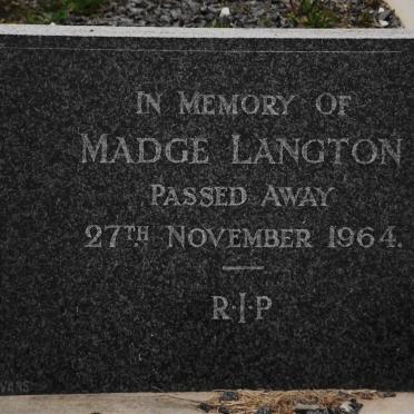 LANGTON Madge -1964