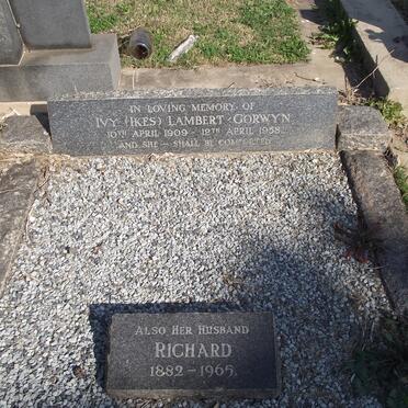 LAMBERT-GORWYN Richard 1882-1965 &amp; Ivy 1909-1958