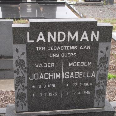 LANDMAN Joachim 1891-1975 &amp; Isabella 1904-1948