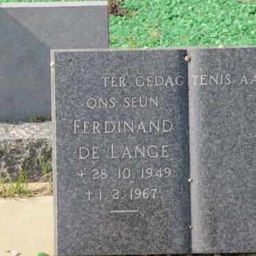 LANGE Ferdinand, de 1949-1967
