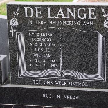 LANGE Leslie William, de 1948-1997
