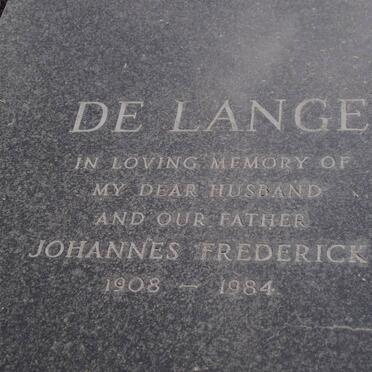 LANGE Johannes Frederick, de 1908-1984