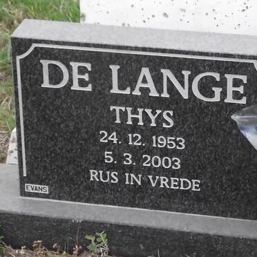 LANGE Thys, de 1953-2003