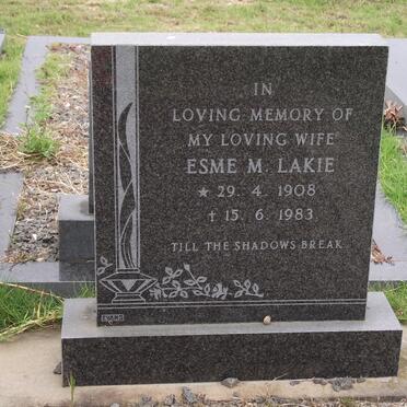LAKIE Esme M. 1908-1983