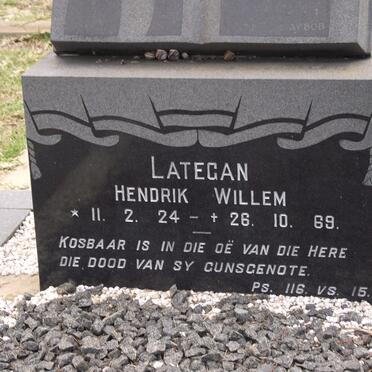 LATEGAN Hendrik Willem 1924-1969
