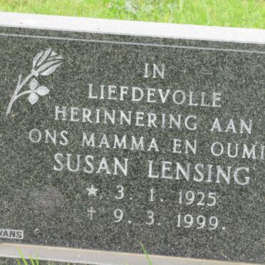 LENSING Susan 1925-1999