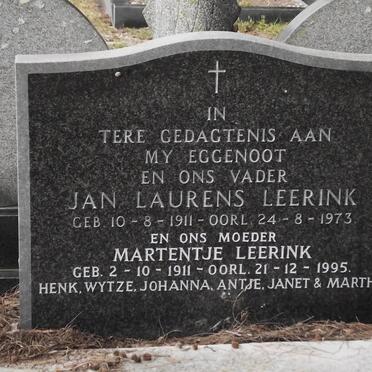 LEERINK Jan Laurens 1911-1973 &amp; Martentje 1911-1995
