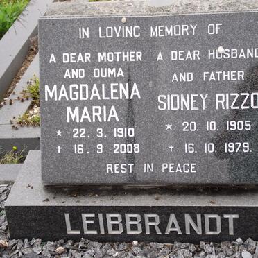 LEIBBRANDT Sidney Rizzo 1905-1979 &amp; Magdalena Maria 1910-2008