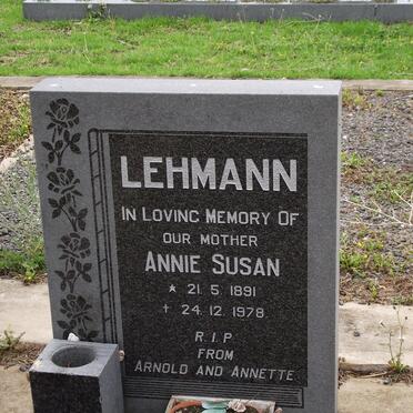 LEHMANN Annie Susan 1891-1978