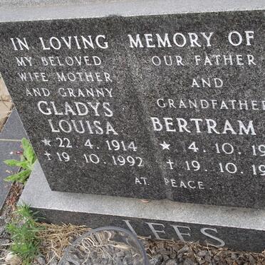 LEES Gladys Louisa 1914-1992 &amp; Bertram A. 1913-1997