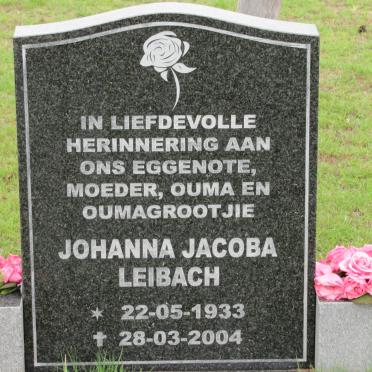 LEIBACH Johanna Jacoba 1933-2004